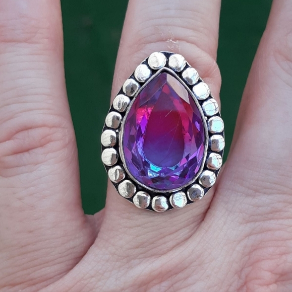 *** Sale *** New Bi-Color Tourmaline 925 Silver Ring.  - Picture 6 of 9